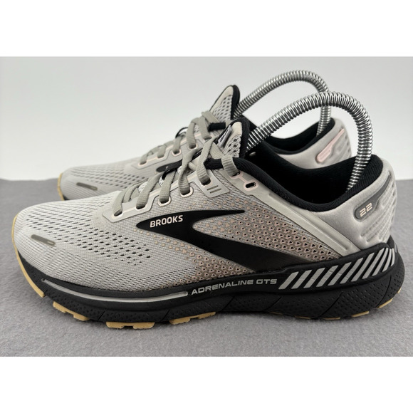 Brooks Adrenaline GTS 22 Womens 8 Shoes Gray Sneaker Running 1203531B035 - Picture 1 of 16